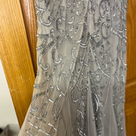 Elegant Silver Embellished Dress - Picture 10 of 10